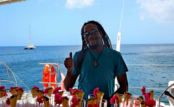 Catamaran getaway at the foot of Rocher du Diamant