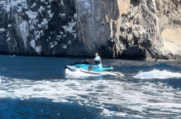 The Diamond Rock and its surroundings by jet ski