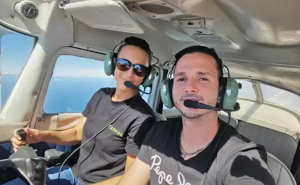 La Martinique vue du ciel aux commandes d'un avion