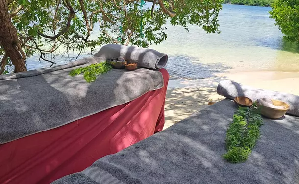 Journée détente & massage (duo) sur l'îlet Chevalier