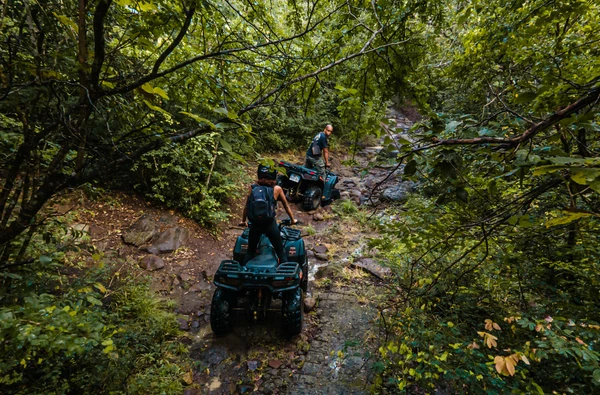 Quad biking in tropical nature