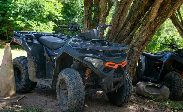 Quad biking in tropical nature