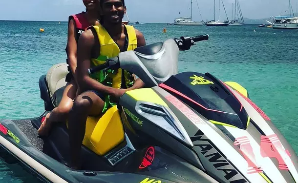 Jet-skiing in the south of the island