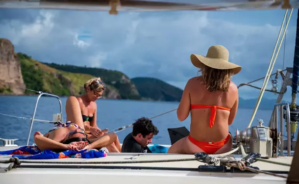 Journée catamaran au nord de l'île avec les dauphins