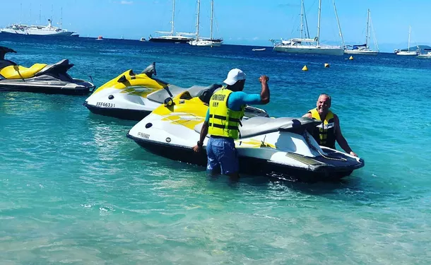 Baptême de jetski à l'Anse Mitan