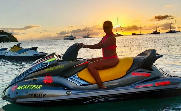 Baptême de jetski à l'Anse Mitan