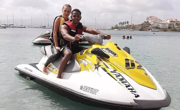 Jetski baptism at Anse Mitan