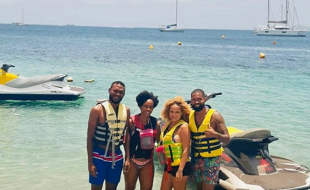 Jetski baptism at Anse Mitan