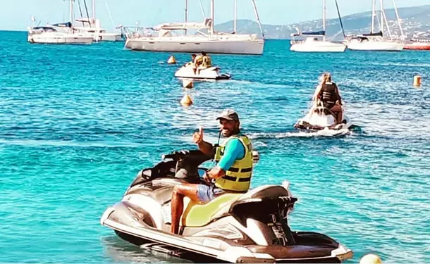 The Diamond Rock and its surroundings by jet ski