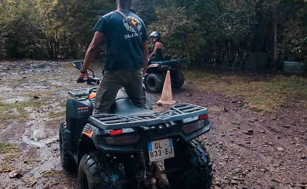 Quad biking in tropical nature